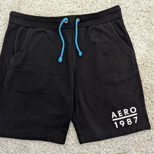 Men's Aeropostale 1987 Fleece Shorts - 6.5-inch inseam - Large - Black